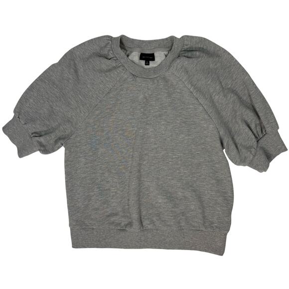 Who What Wear Gray Short Sleeve Sweatshirt Women’s Small Casual Pullover - Picture 1 of 5